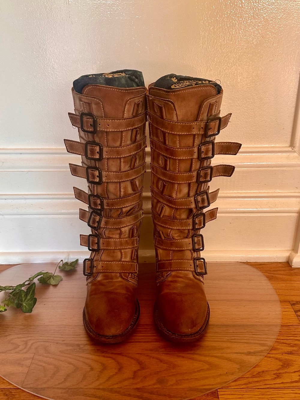 Freebird by Steven Brown Multi-Buckle Knee-High Leather Boots